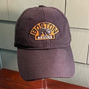 Boston Bruins NHL Hockey Hat Black Adjustable Embroidered Bear Logo Baseball Cap